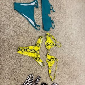 Set of 3 womens cheeky bathing suits